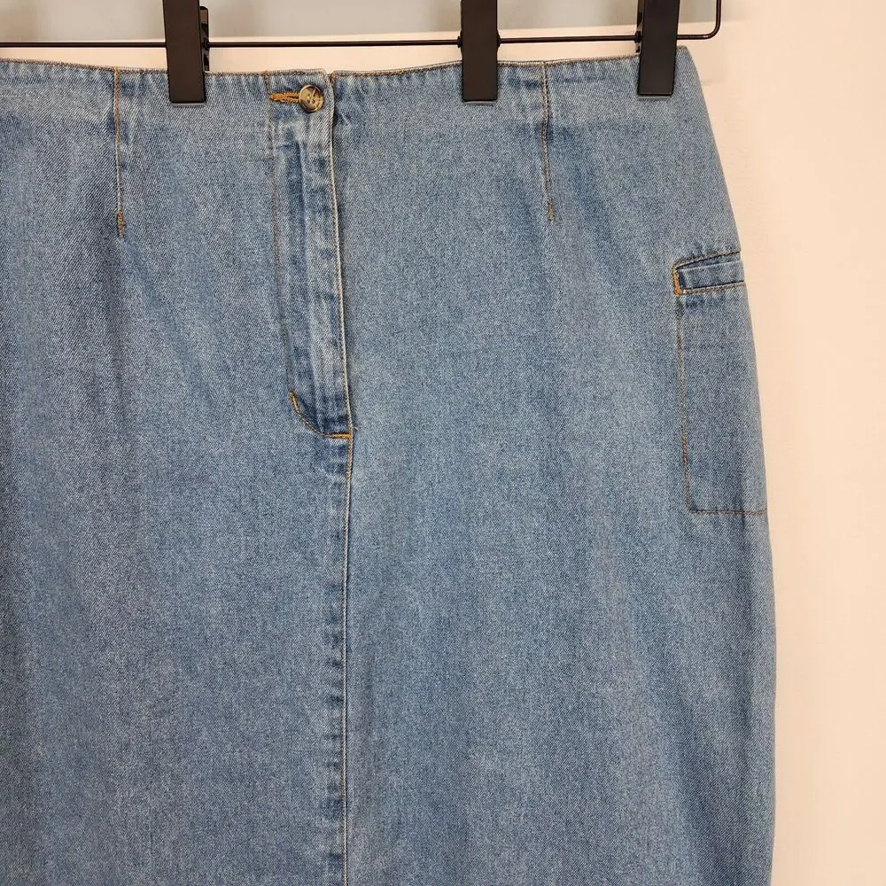 Denim Cargo Midi Skirt Size 18 34